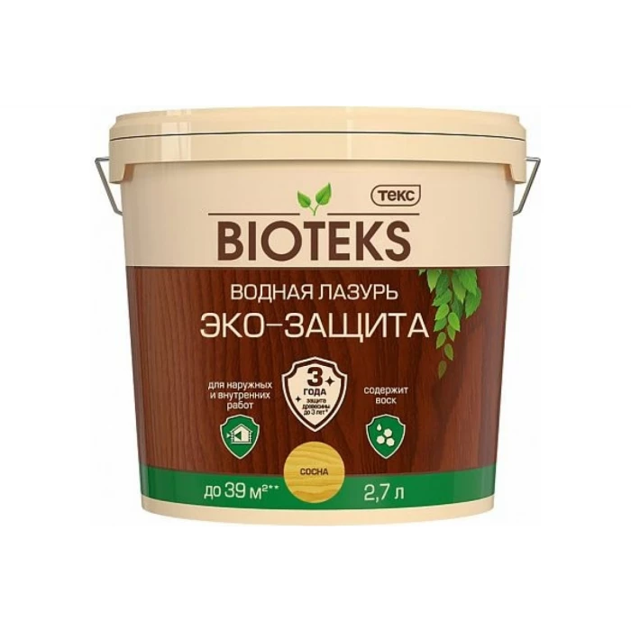 Водная лазурь ТЕКС Bioteks Эко-защита (сосна; 2.7 л) 118676