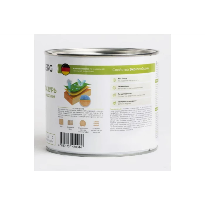 Аквалазурь с пчелиным воском DUSBERG белая, 2 л 3511200