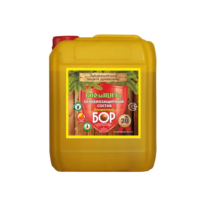 Огнебиозащитный состав Бор (2 группа; бесцветный; 5 кг) 4690417087822
