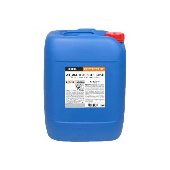 Огнебиозащита для древесины Medera 140 (II группа огнезащиты), готовый состав, для наружных работ, 20 л 2021-20