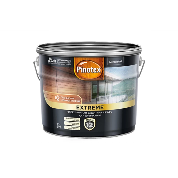 Лазурь с эффектом самоочистки для защиты древесины PINOTEX EXTREME (тиковое дерево; 0.9 л) 5351737