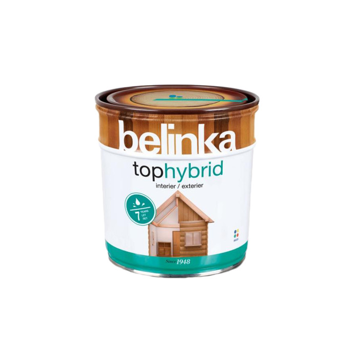 Лазурное покрытие для защиты древесины Belinka Tophybrid 0,75 л. 11-белая 47984302 фото 2