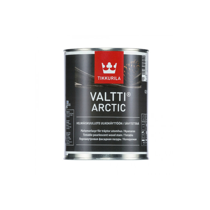 Лазурь TIKKURILA VALTTI ARCTIC фасадная, перламутровая, водоразбавляемая с натуральным маслом 9л 59664040160