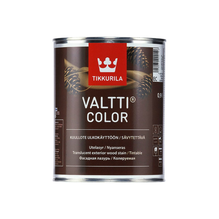 Лазурь TIKKURILA VALTTI COLOR фасадная, колеруемая, на масляной основе 2,7л 29000700130