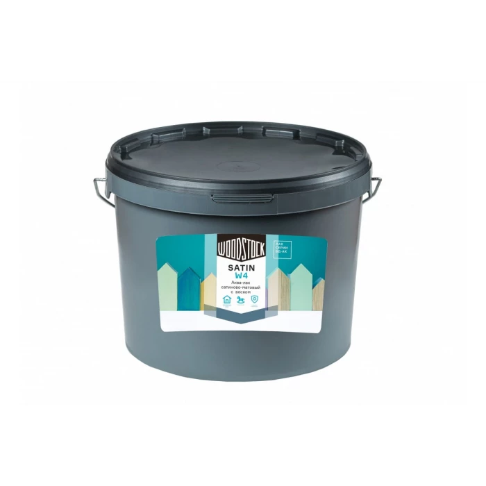 Аква-лак Woodstock W-4SATIN ВД-АК, бесцветный 8,5 кг ТД000004297