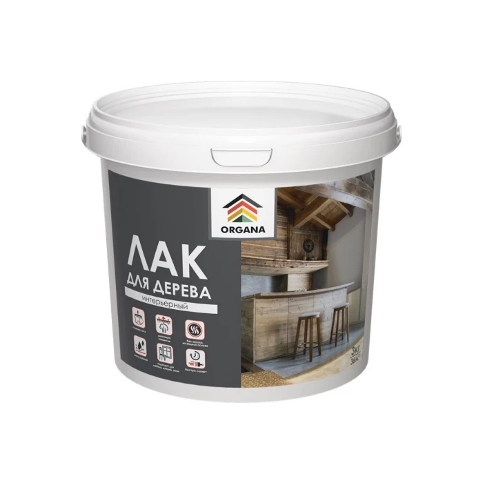 Интерьерный лак Organa Interior Varnish матовый, 3 кг 106816
