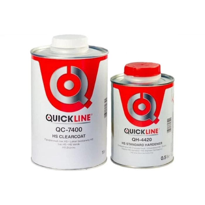 Комплект Quick Line Прозрачный лак HS 1 л 7400/S1-QC Отвердитель HS4420/S0.5-QH стандартный HS7400/S1+4420/S0.5