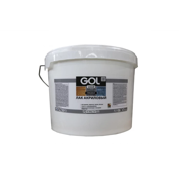 Акриловый лак Palizh GOL глянцевый , 9 кг морозостойкий бесцветный 11605955