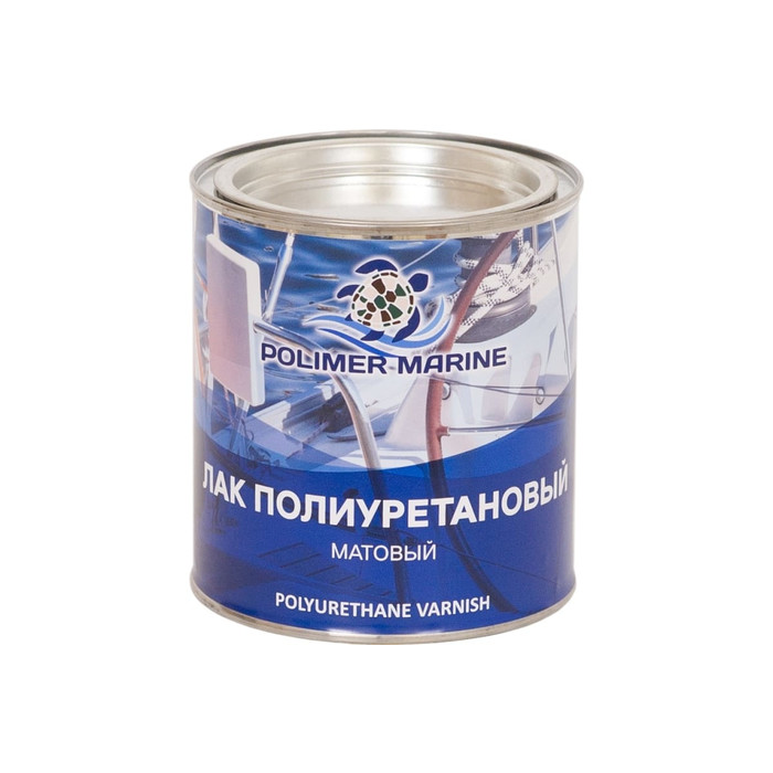 Полиуретановый лак POLIMER MARINE двухкомпонентный 2к, матовый, 1 кг ЛПДМАТ1 фото 2