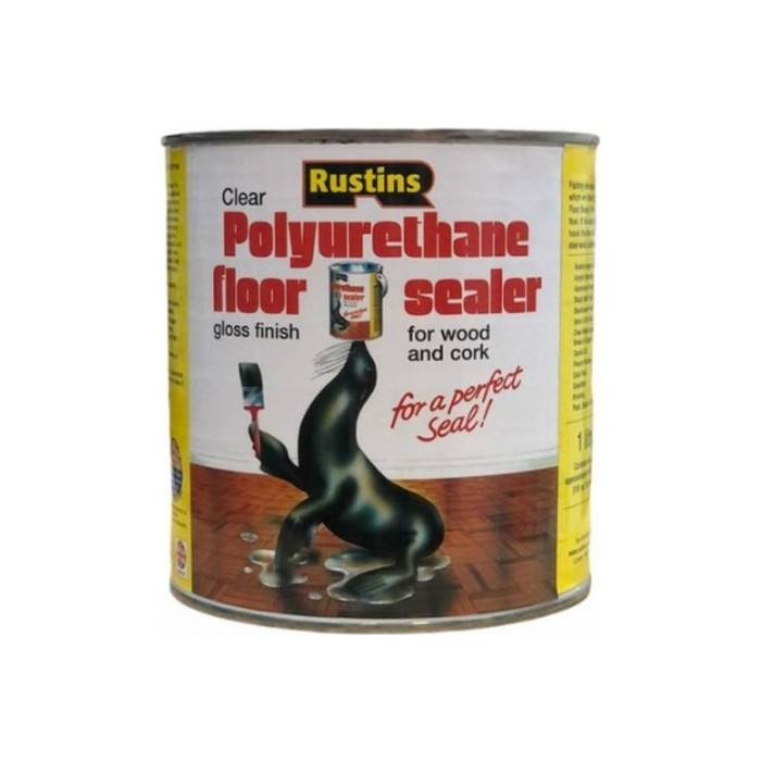 Полиуретановый лак Rustins Poly Floor Seal Gloss глянцевый, для пола, 1 л 3183
