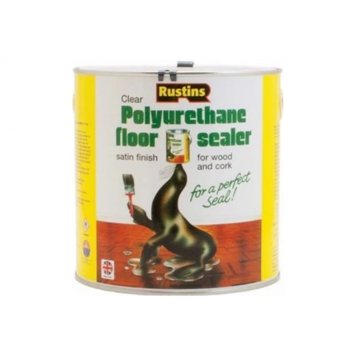 Полиуретановый лак Rustins Poly Floor Seal Gloss глянцевый, для пола, 2.5 л 3184