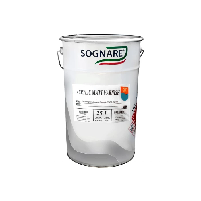 Акриловый лак SOGNARE 440 матовый глосс 10 25 л AV10.440