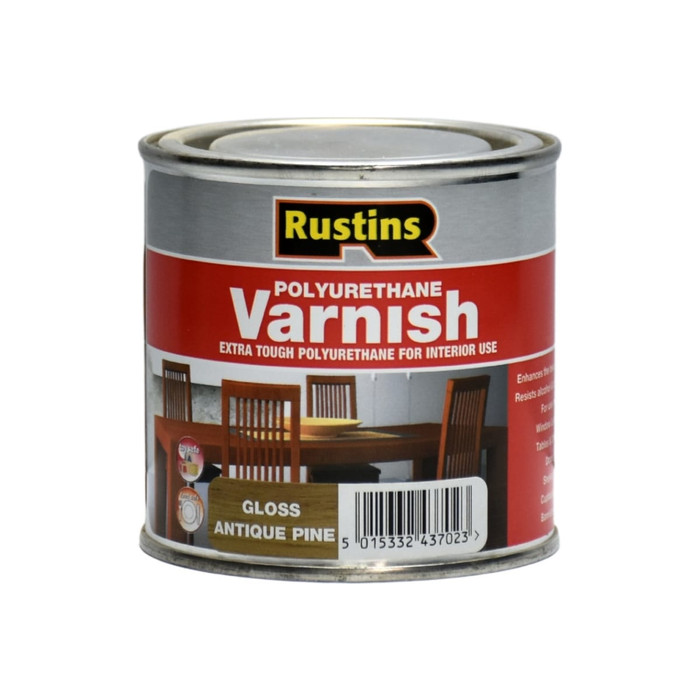 Полиуретановый лак Rustins Poly Varnish Gloss Antique Pine античная сосна, глянец, 250 мл 3185