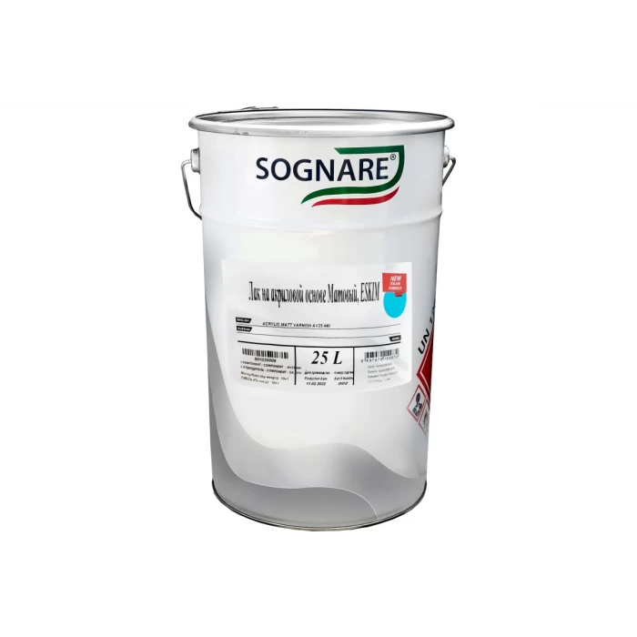 Акриловый лак SOGNARE 440 матовый глосс 25 25 л AV25.440