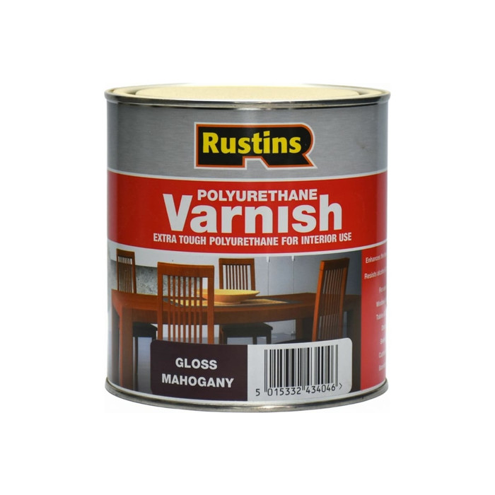 Полиуретановый лак Rustins Poly Varnish Gloss Mahogany махагон, глянец, 1 л 3193