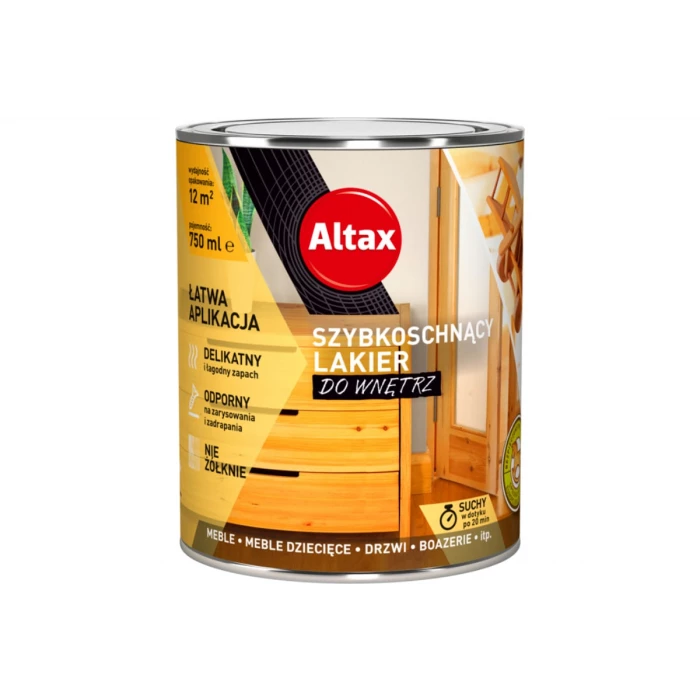 Лак ALTAX для внутренних работ, на акрил., глянцевый, 750 мл 50823-00-000075
