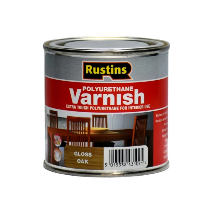 Полиуретановый лак Rustins Poly Varnish Gloss Oak дуб, глянец, 250 мл 3194