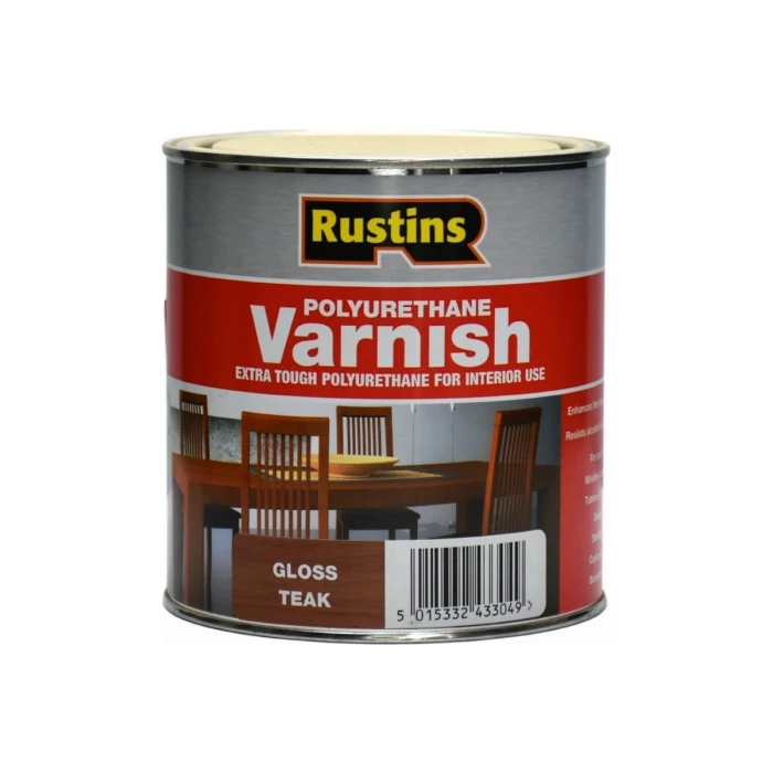 Полиуретановый лак Rustins Poly Varnish Gloss Teak тик, глянец, 1 л 3202