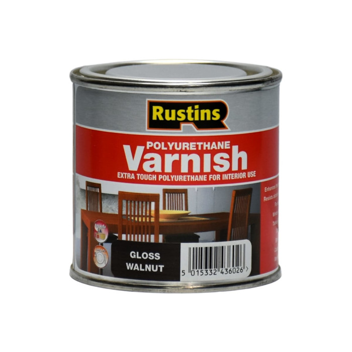Полиуретановый лак Rustins Poly Varnish Gloss Walnut орех, глянец, 250 мл 3203