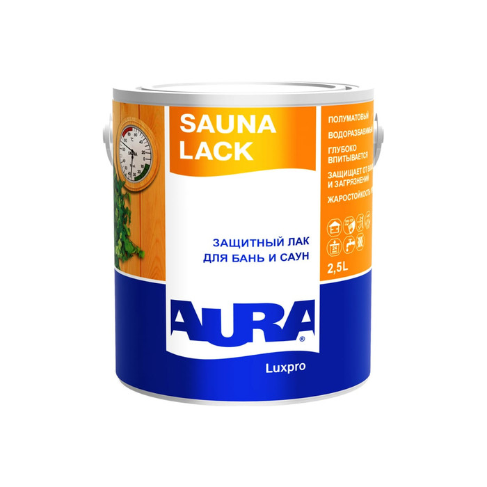 Лак Aura Sauna Lack 2,5 л L0012