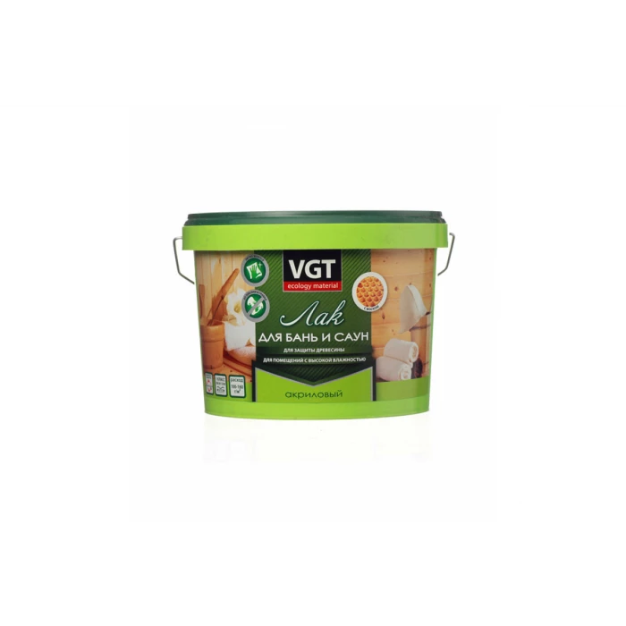 Акриловый лак для бань и саун VGT 0,9кг 11602863