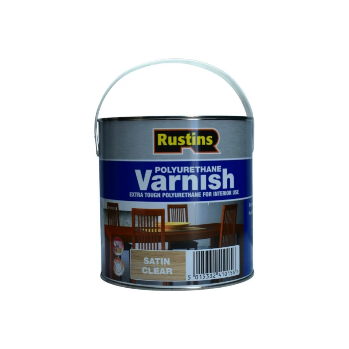 Полиуретановый лак Rustins Poly Varnish Satin Clear полуматовый, 2.5 л 1735