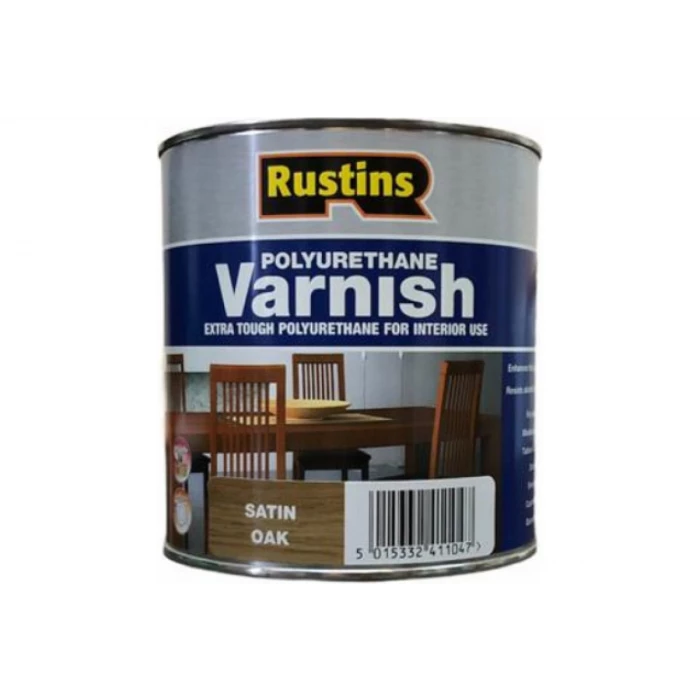 Полиуретановый лак Rustins Poly Varnish Satin Oak дуб, полуматовый, 1 л 3212