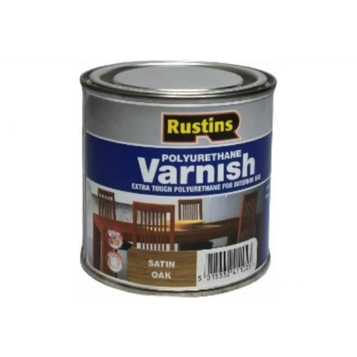 Полиуретановый лак Rustins Poly Varnish Satin Oak дуб, полуматовый, 250 мл 3210