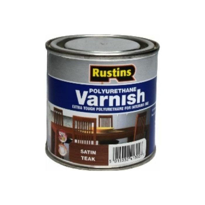 Полиуретановый лак Rustins Poly Varnish Satin Teak тик, полуматовый, 250 мл 3225