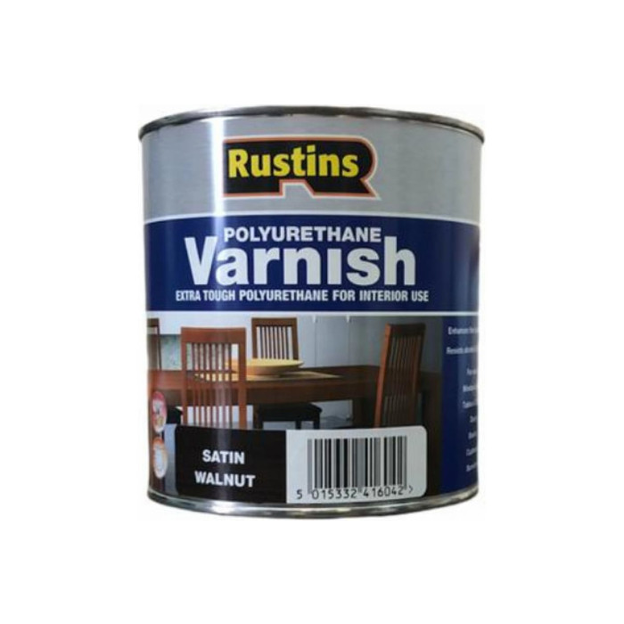 Полиуретановый лак Rustins Poly Varnish Satin Walnut орех, полуматовый, 1 л 3218
