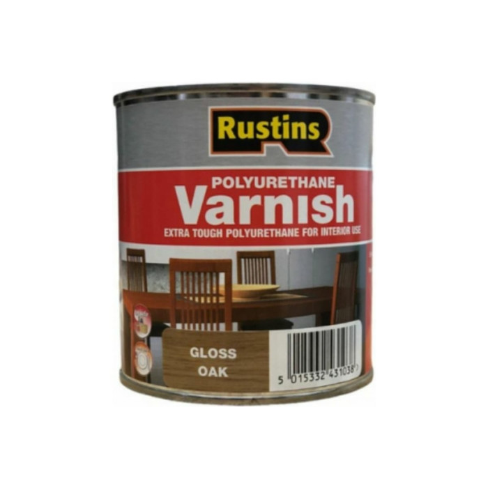 Полиуретановый лак Rustins глянцевый, Poly Varnish Gloss Oak, цвет: дуб, 500 мл 03195