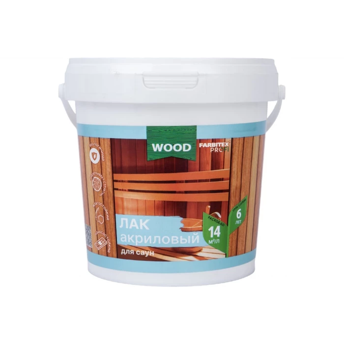 Акриловый лак для саун FARBITEX (матовый; 1 л) 4300004850