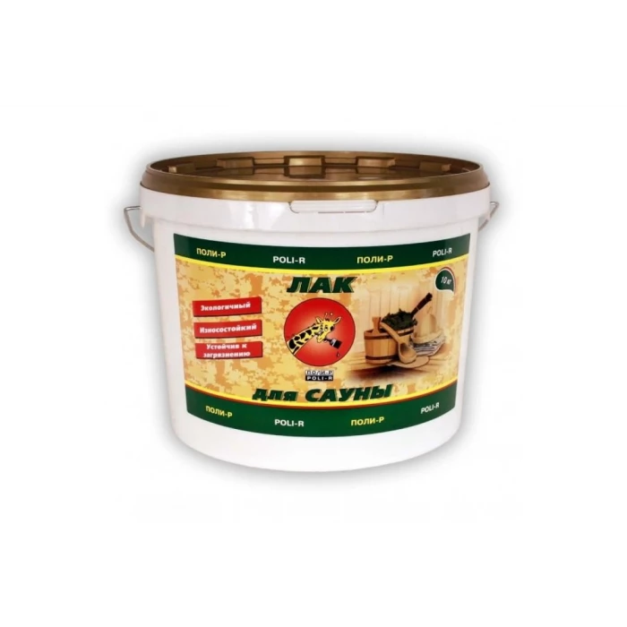 Акриловый лак для саун Poli-R 10 кг 14034