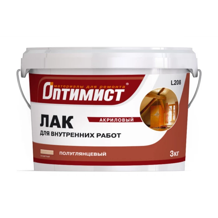 Акриловый лак Оптимист (полуглянцевый; 3 кг) OPL002