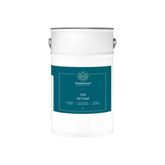 Лак яхтный алкидно-уретановый быстросохнущий полуматовый MasterGood MG (5 л) MG-ЯХТН-5/Пм
