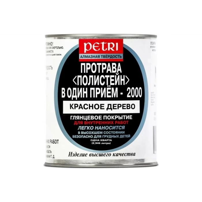 Полиуретановый цветной лак  PETRI Polystain Махагон PMRWP
