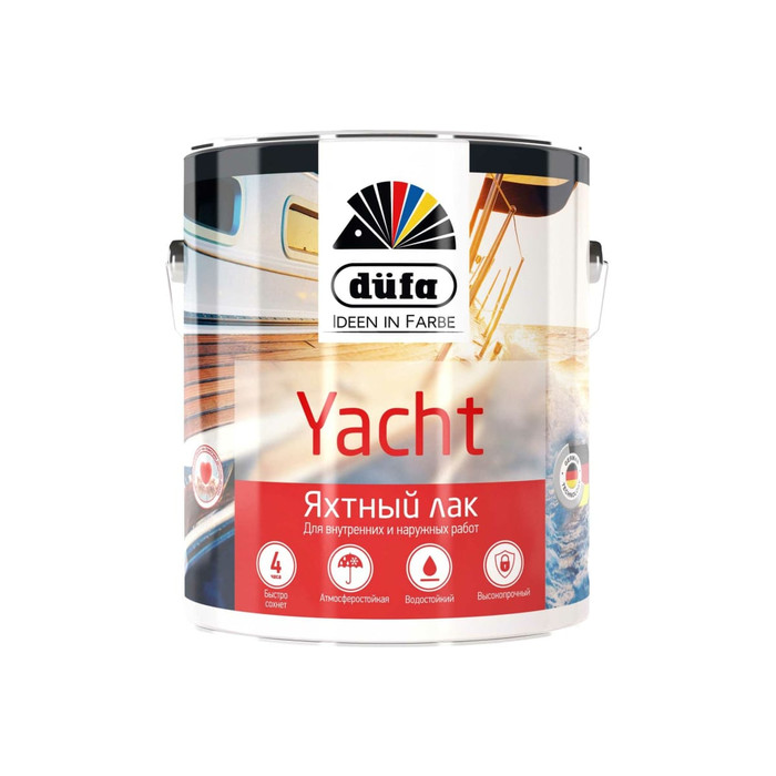 Лак яхтный полуматовый Dufa YACHT 2 л МП00-009412