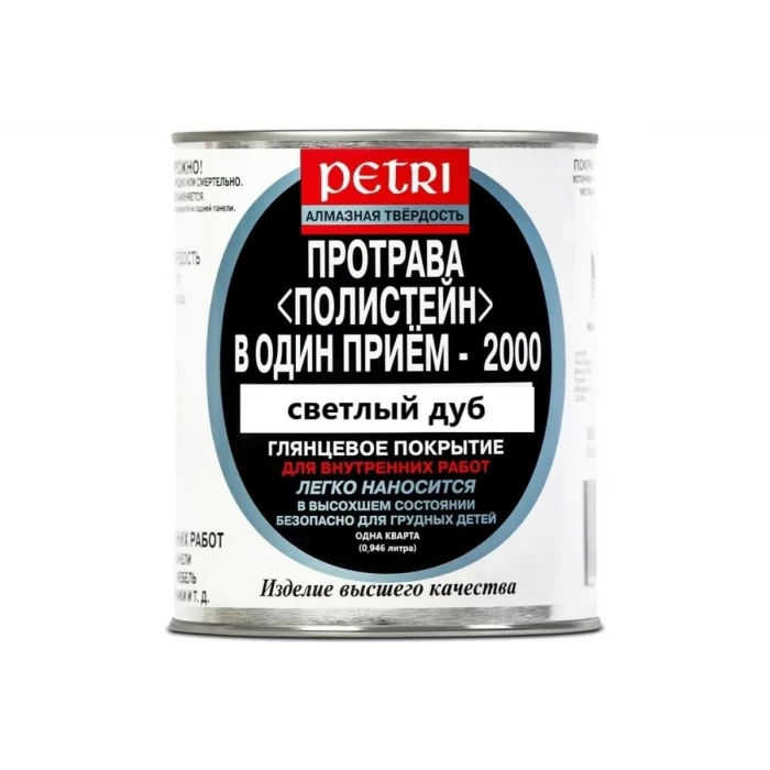 Полиуретановый цветной лак PETRI Polystain Светлый дуб PLO-Q