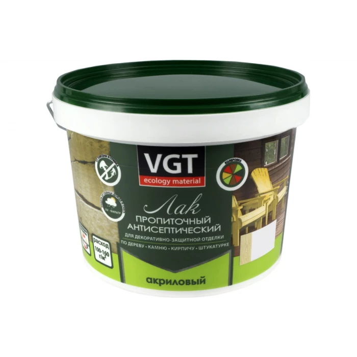 Акриловый пропиточный лак с антисептиком VGT (тик; 2.2 кг) 11606595
