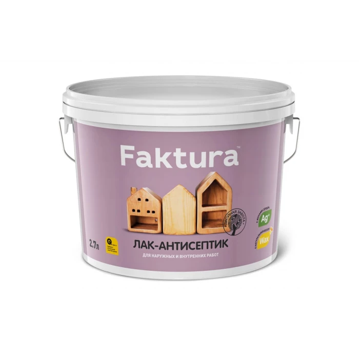 Лак-антисептик FAKTURA золотой дуб, ведро 2,7 л О02515