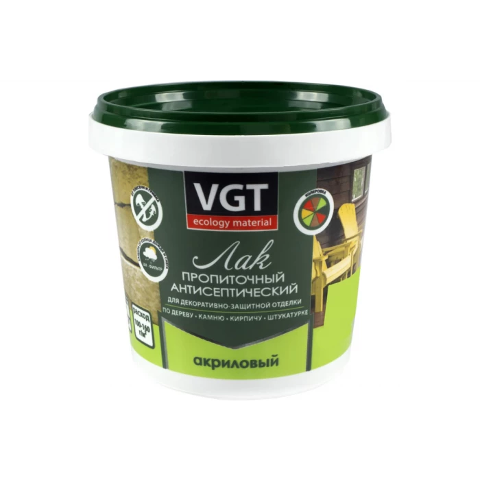 Акриловый пропиточный лак с антисептиком VGT вишня 0,9 кг 11606582