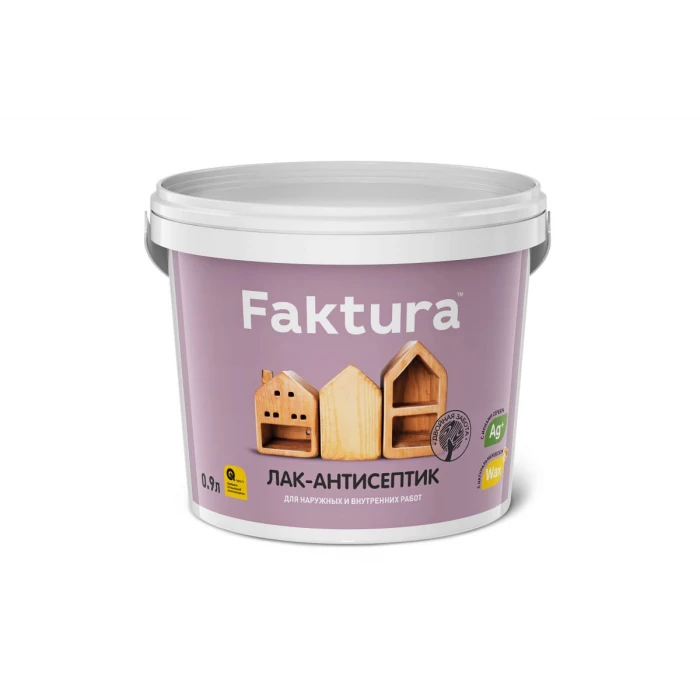 Лак-антисептик FAKTURA орех, ведро 0,9 л О02523
