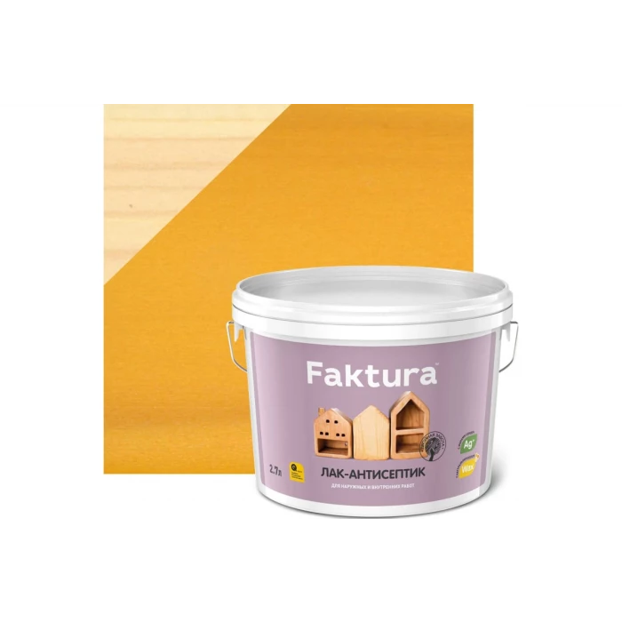 Лак-антисептик FAKTURA сосна, ведро 2,7 л О02533