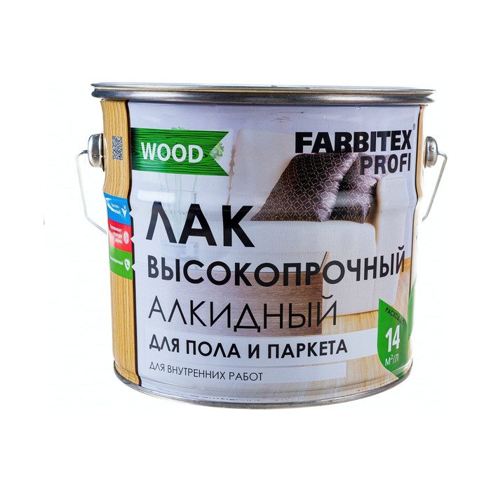 Алкидный лак для пола и паркета FARBITEX 3 л 4300006807