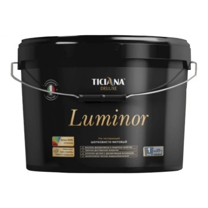 Лак Ticiana DeLuxe Luminor шелковисто-матовый, 0.9 л 4300004639
