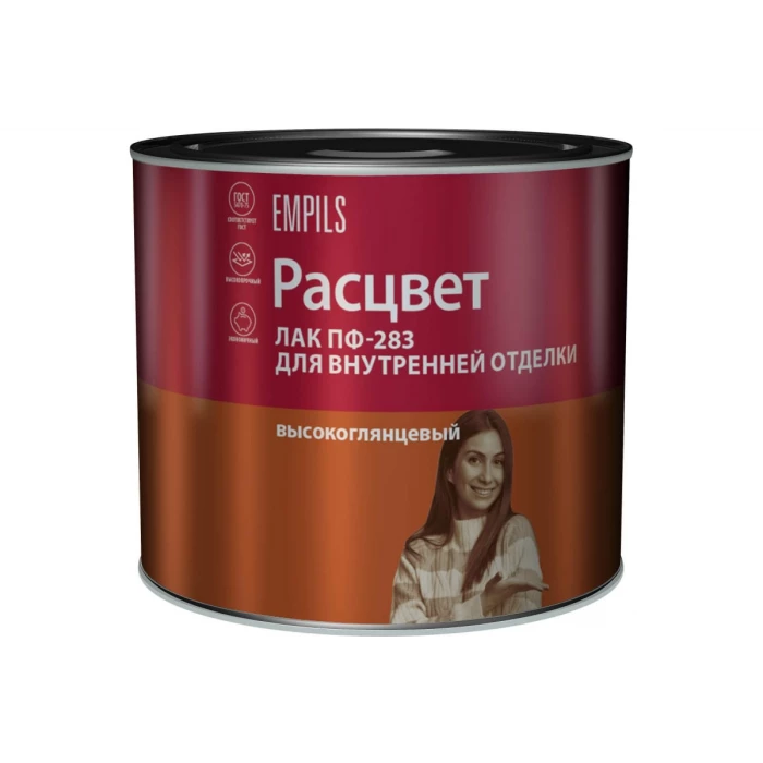 Алкидный лак Расцвет для внутренней отделки, 1.9 кг 6418