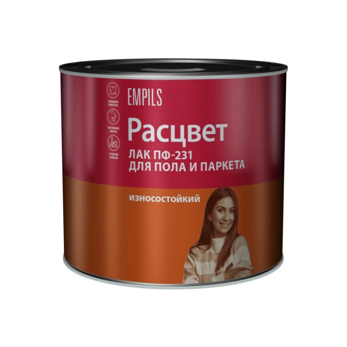 Алкидный лак Расцвет для пола и паркета, 1.9 кг 6439