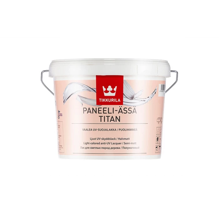 Лак TIKKURILA PANEELI ASSA TITAN для светлых пород дерева, полуматовый 10л 531650060