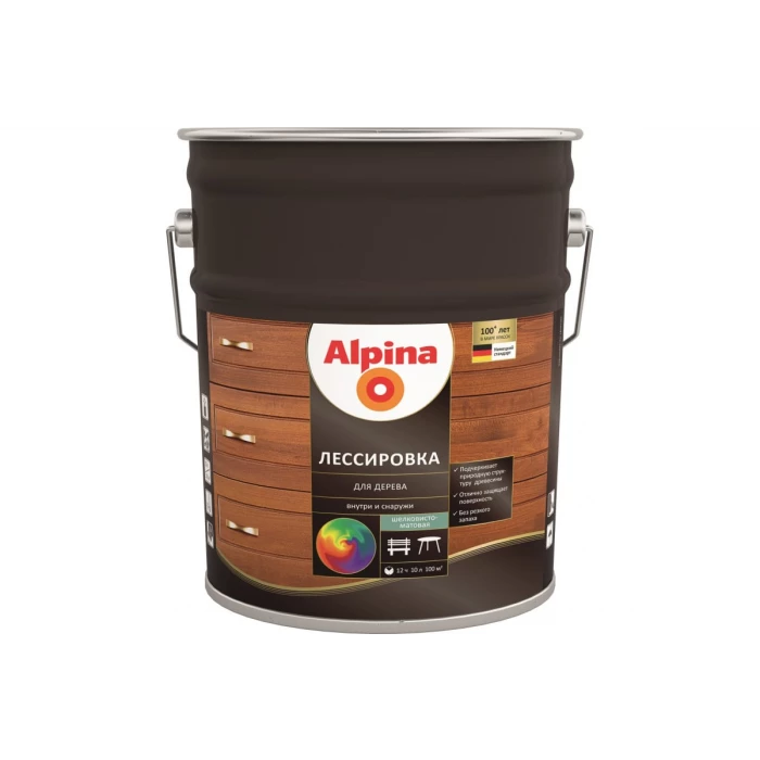 Лессировка для дерева ALPINA (палисандр; 10 л) 948103910