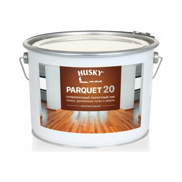 Суперпрочный паркетный лак HUSKY полуматовый, 9 л 30155